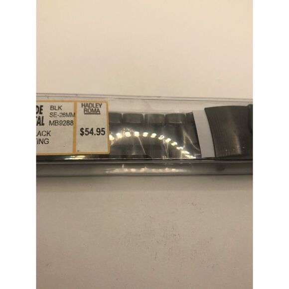 Hadley Roma Watch Band Replacement Parts Links Black In Box MB5177T PY42 - Picture 2 of 6